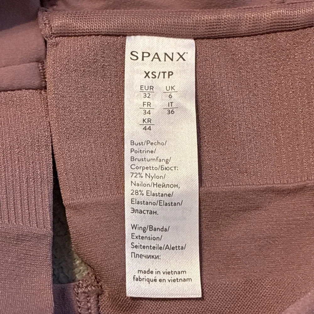 Spanx Bra-Llelujah Bralette XS Lightly Lined Plum Petal No Wire Stretchy NEW